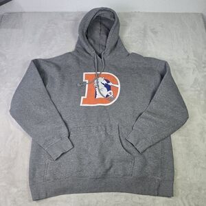 Denver Broncos Gray Pro Line Hoodie with Orange Logo Sz XXL